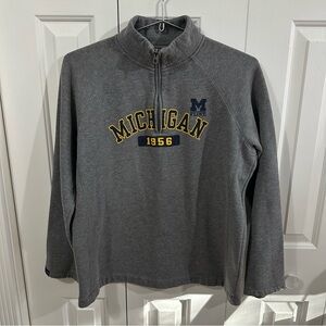 Vintage Jansport Michigan Wolverines Quarter Zip Sweatshirt